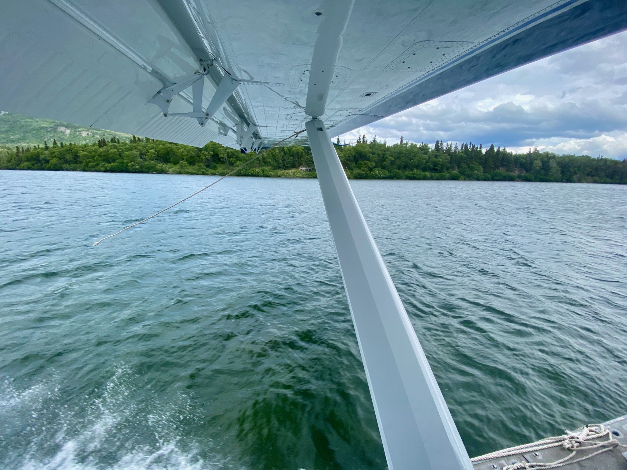 Whooo hoo! First float plane landing!/