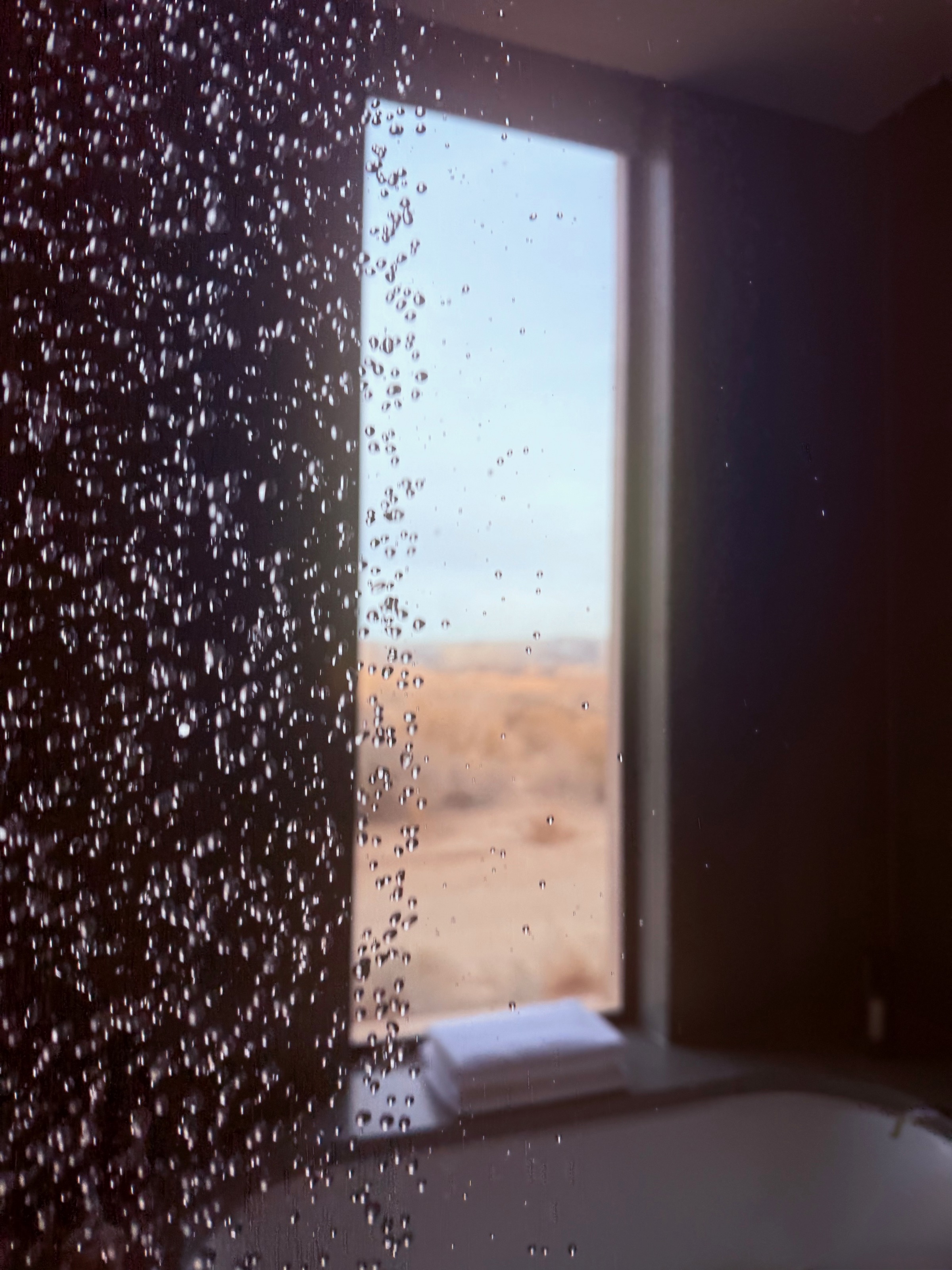 Hard to get out of shower with a view and unlimited hot water/Amangiri - Canyon Point, Utah, USA