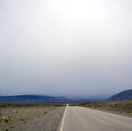 Heading back to El Calafate from El Chaltén on desolate Ruta 40/
		    