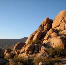 Boulders at the resort/
		    