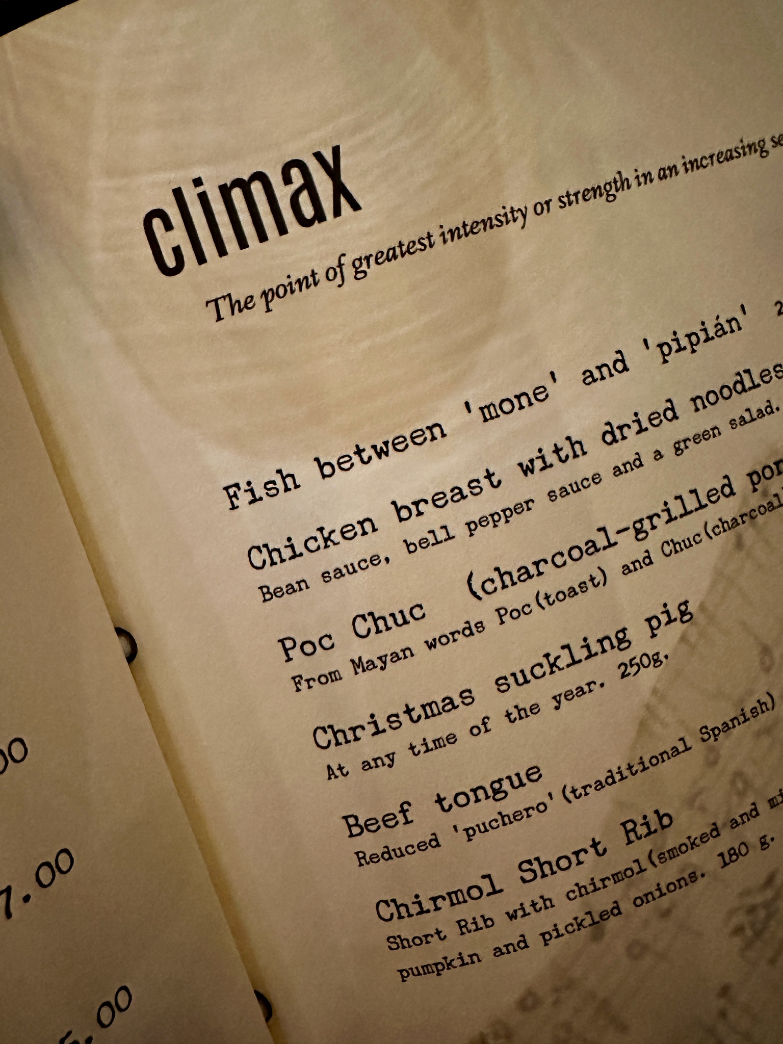 Dinner at Carmela y Sal... someone please help them with their menu translation please! 🍆/