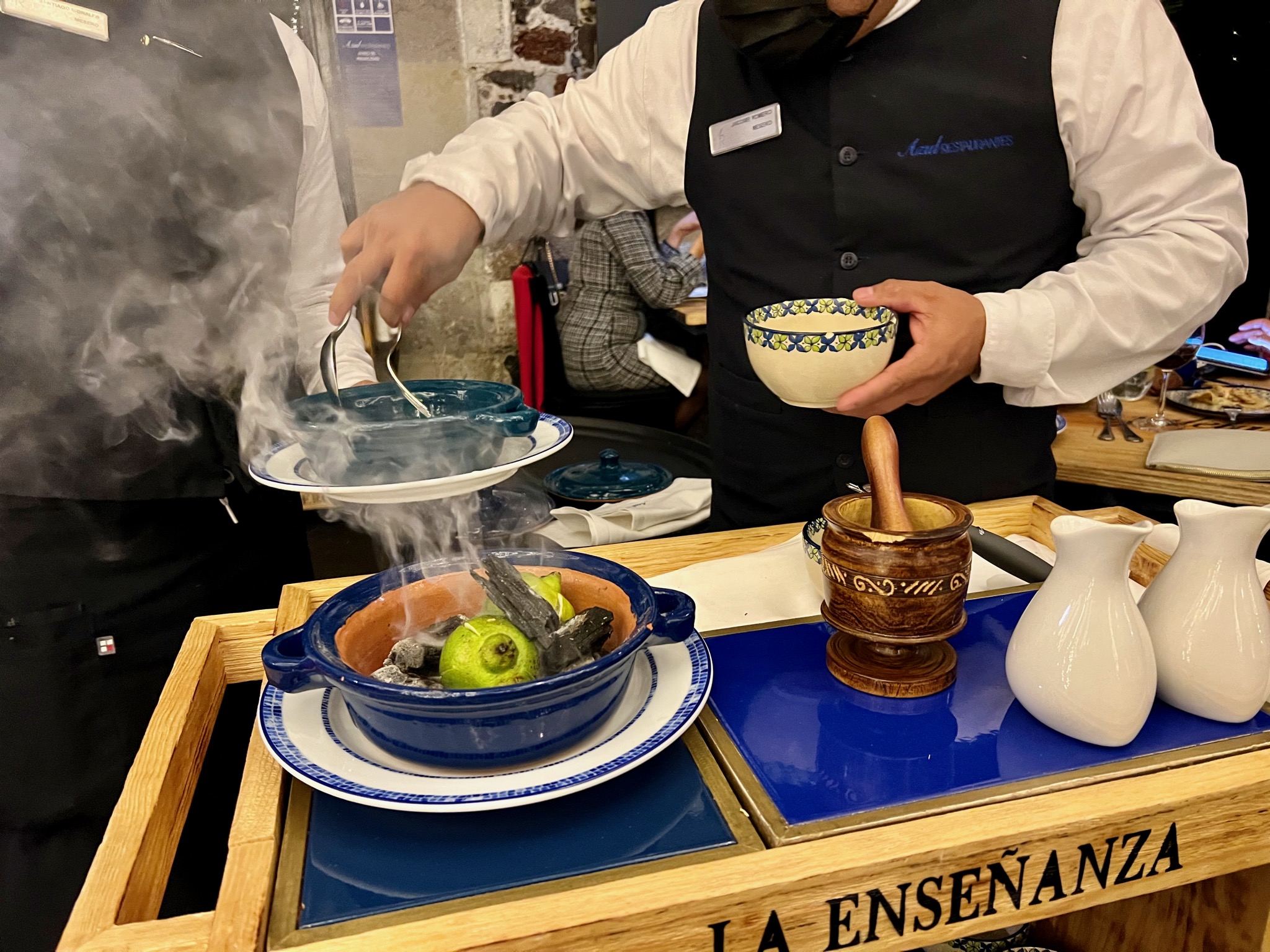 Fancy table-side specialty soup at Azul Historico -- wasn't that good!/