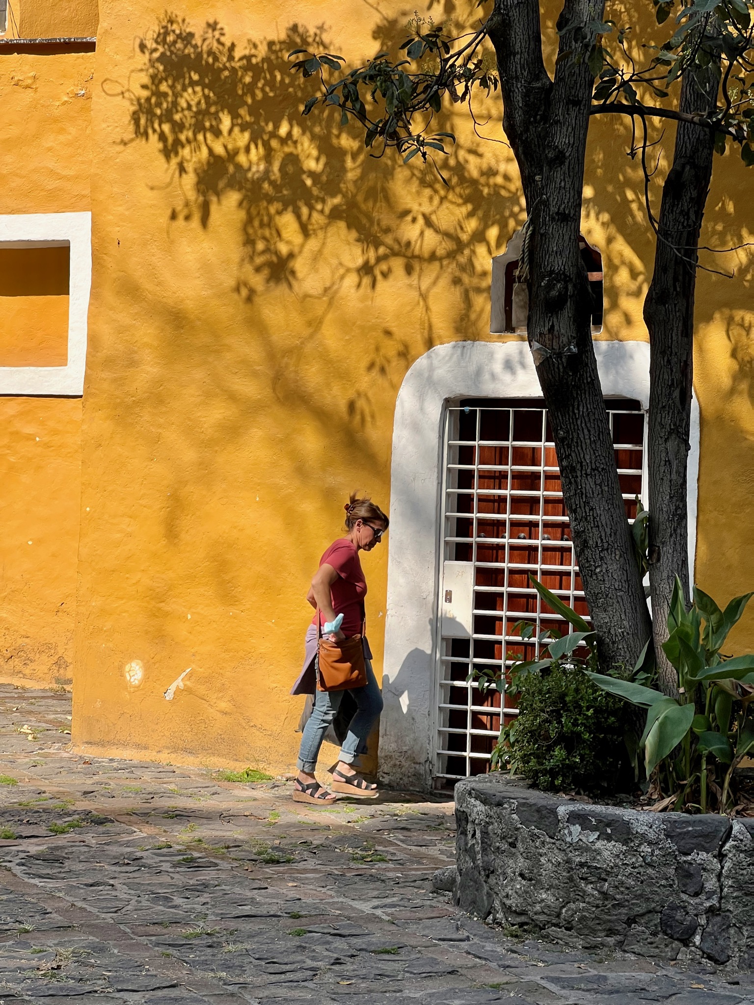 Assana moving the garbage out of our frame/