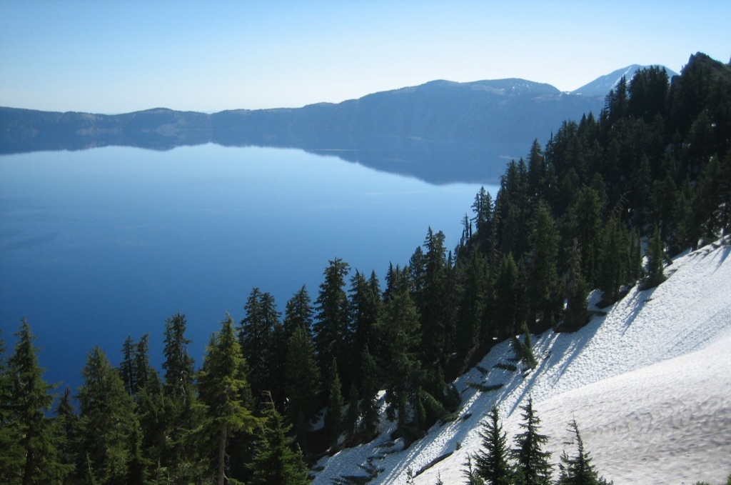 There was still a lot of snow around/