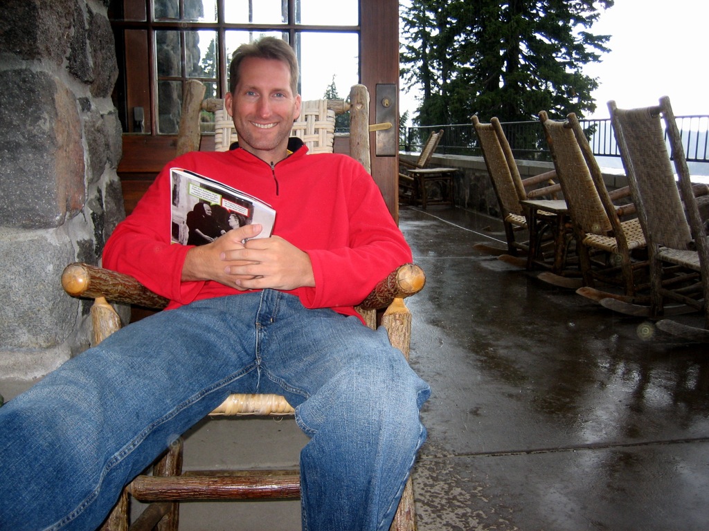 Hanging out at the lodge while rain did its thing/