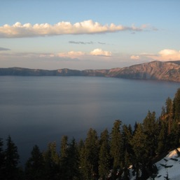 Almost sunset over the lake/
		    
