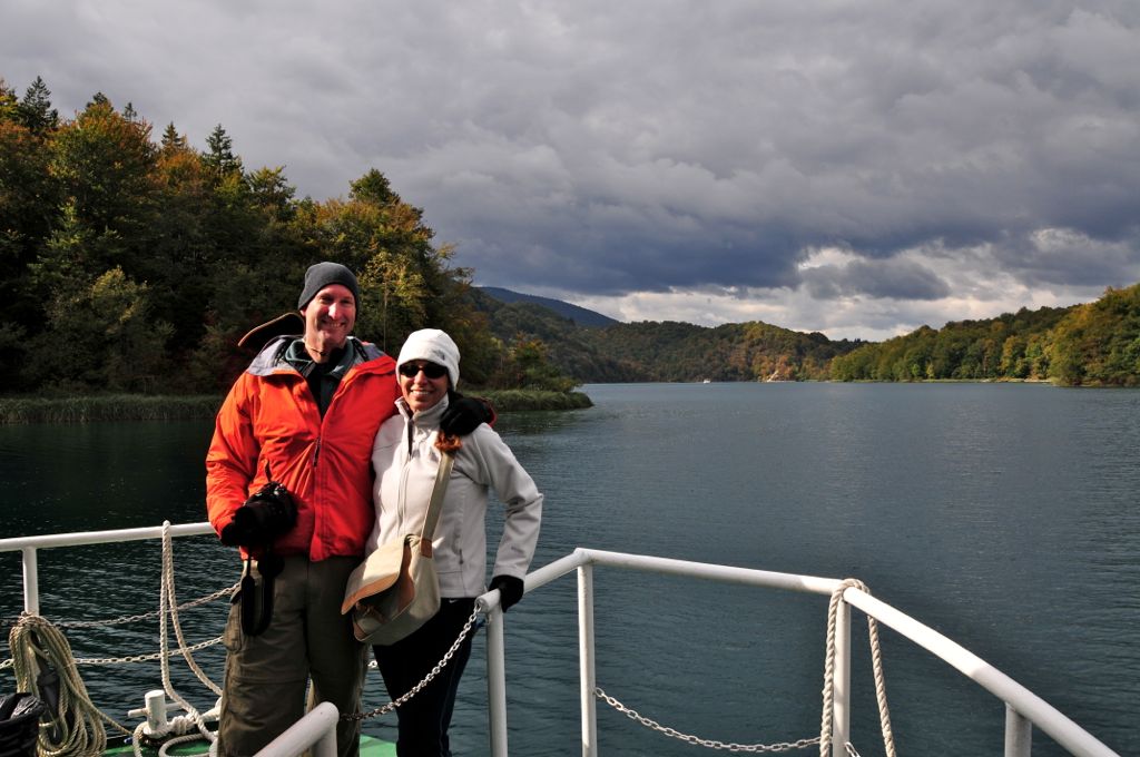 Boating over the lake that interrupted the boardwalk/