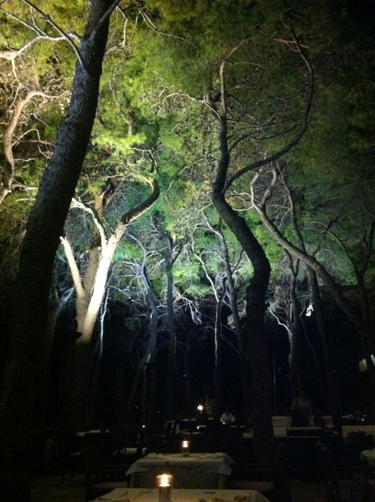 One of the restaurants right on the sea/