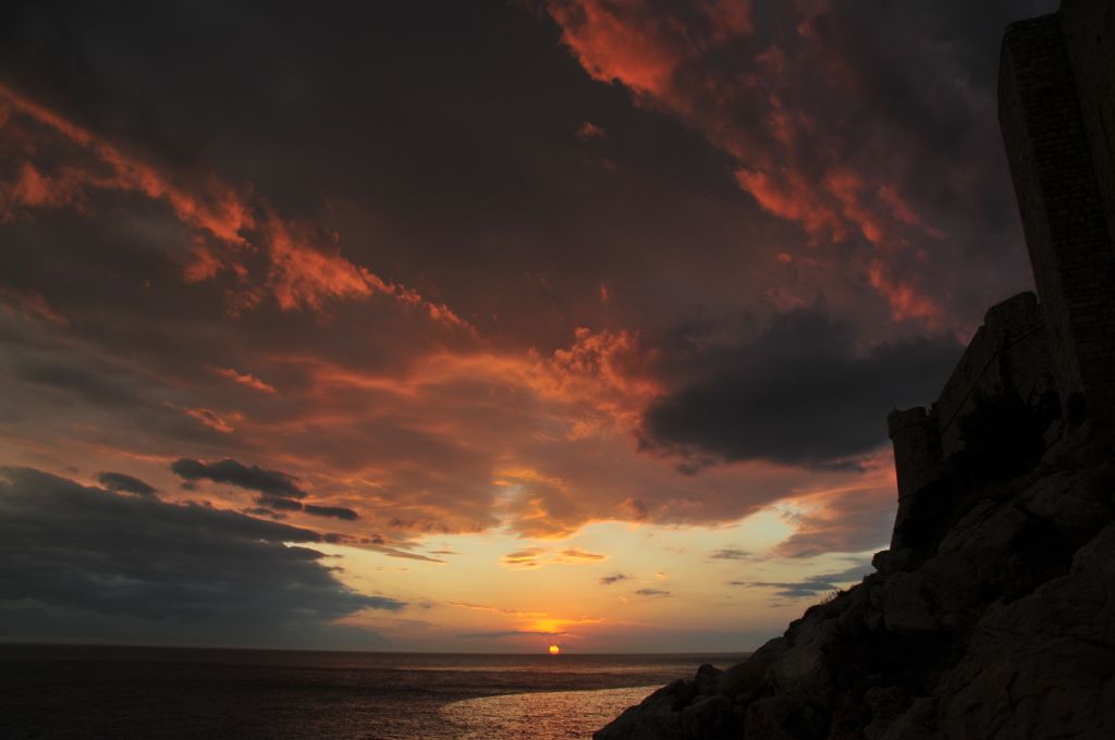 The sunset in the aftermath of the storm/