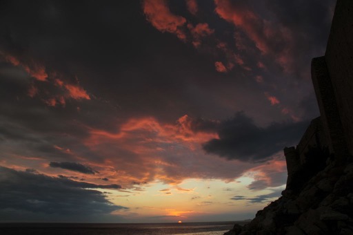 The beautiful sunset after the storm - Dubrovnik, Croatia