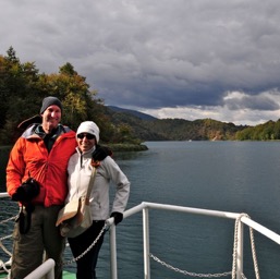 Boating over the lake that interrupted the boardwalk/
		    