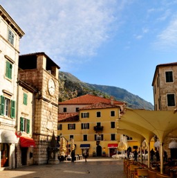 The main square inside the walled city of Kotor/
		    