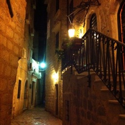 Kotor at night looks like a movie set/
		    