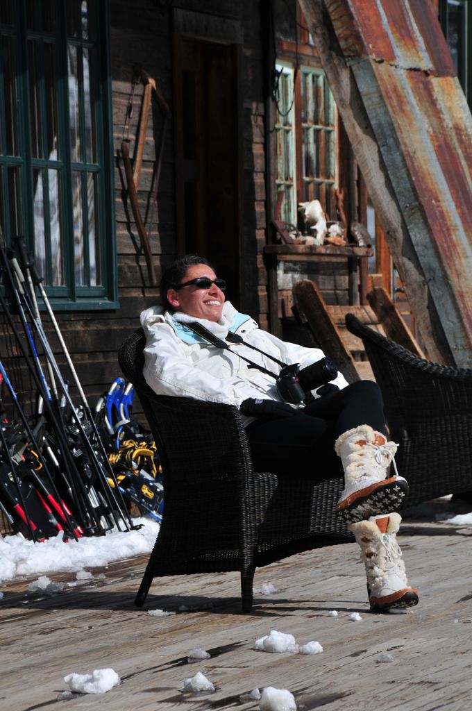 Sunning in 10F degrees/