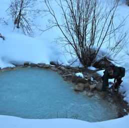 Dan testing out the temperature /
		    