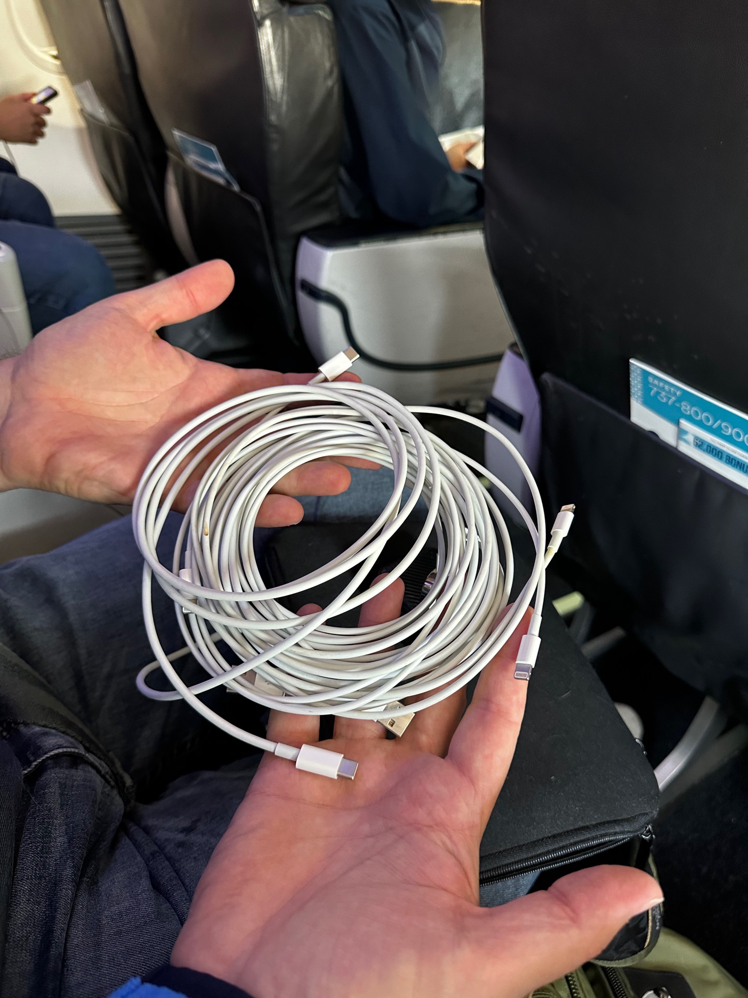 Do we have enough cables? Yes!/Concourse D, Gate D2, SeaTac, WA 98158, USA