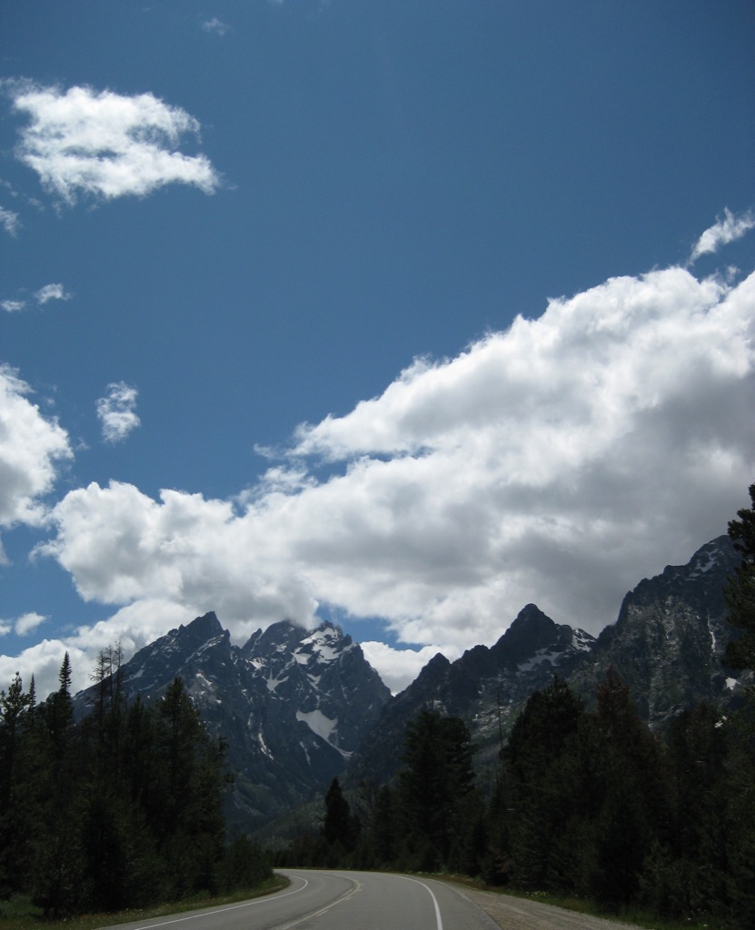 The road to Jenny Lake Lodge/