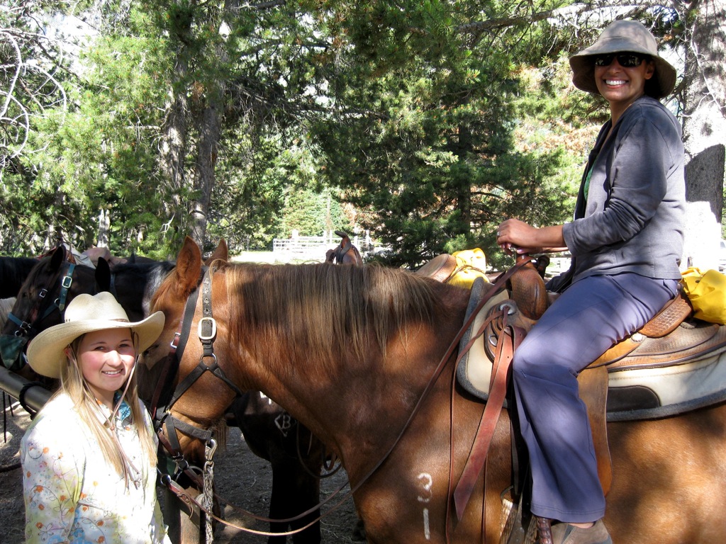 Cinda, a rodeo queen, and one of our wranglers/