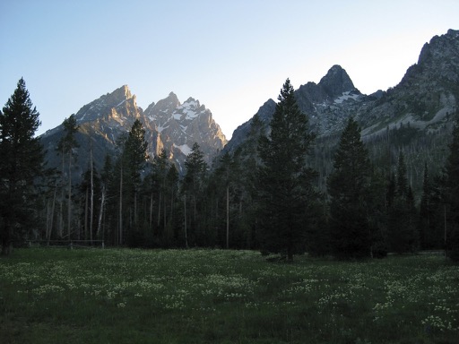 Grand Tetons from Jenny Lake Lodge