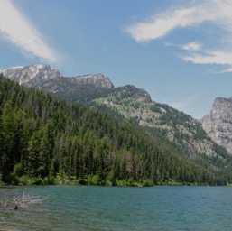 The lake was calm.../
		    