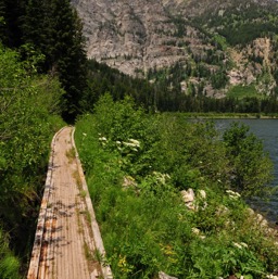 Again, what private money does to a trail: trex walkways!/
		    