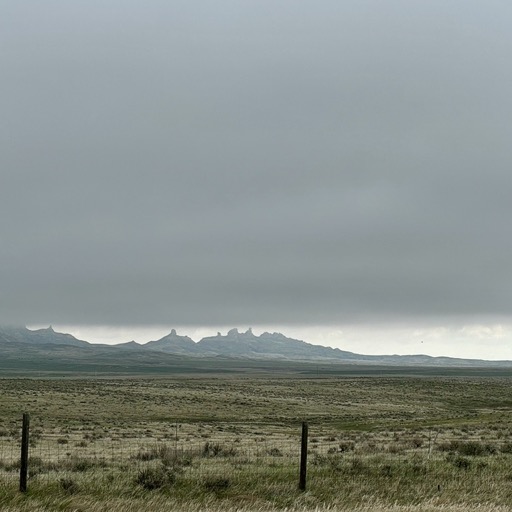 See the rain? That is where we are heading... yup/
		    