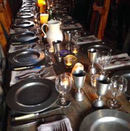 Dinner table in the barn/
		    