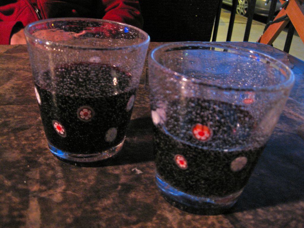 Wine served in tumblers!/