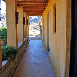 And the walkway to our room/
		    