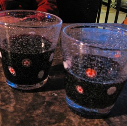 Wine served in tumblers!/
		    