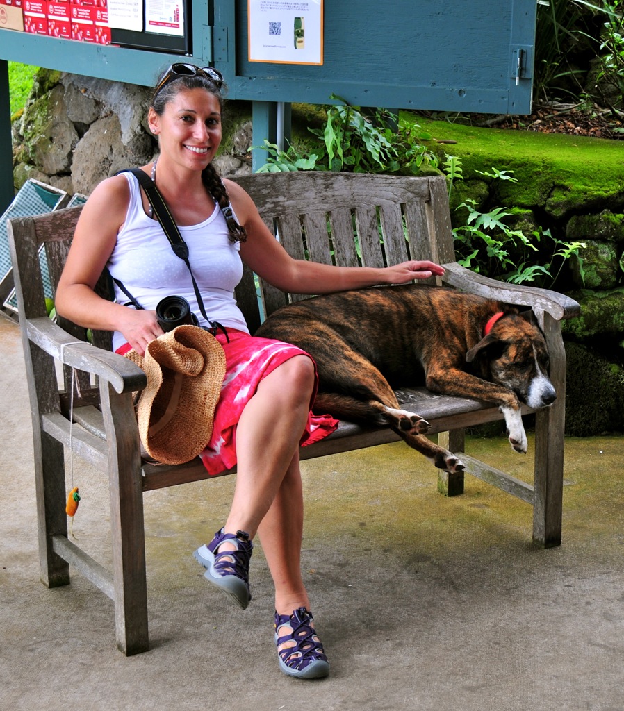 Assana getting her dog fix/