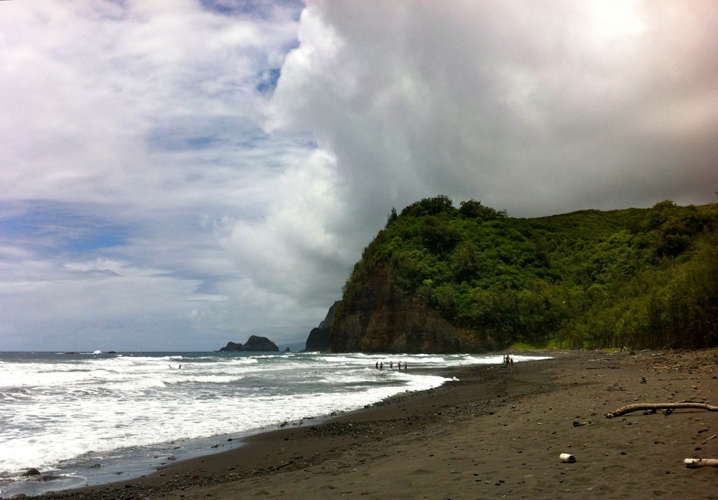 The sand, she was very black/