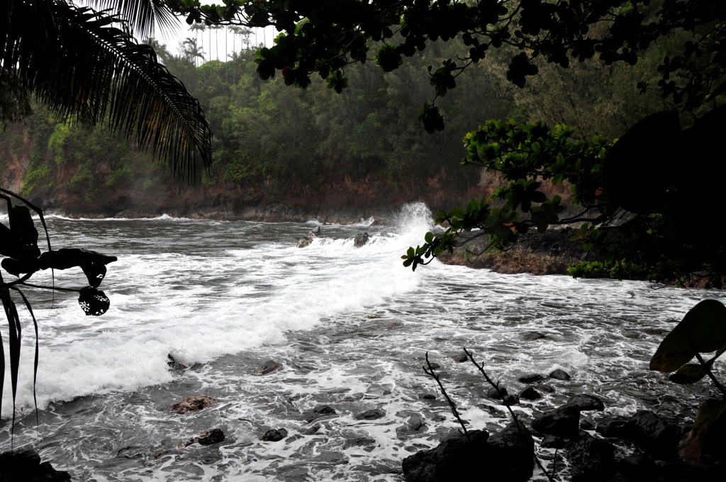 Crazy waves and rain/