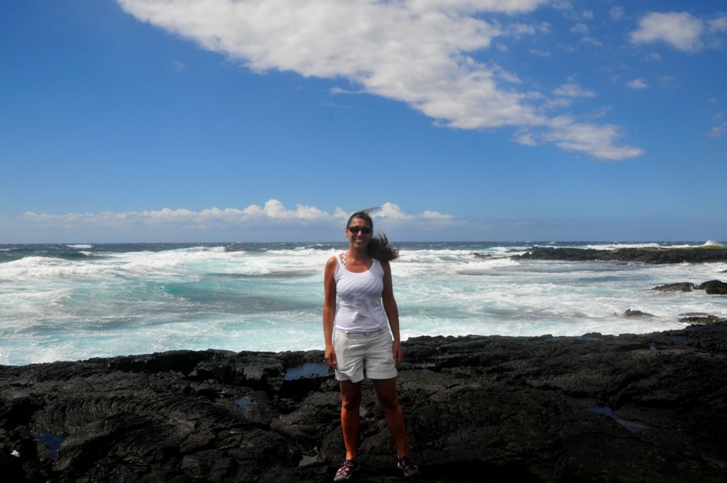 Punalu'u black sand beach /
