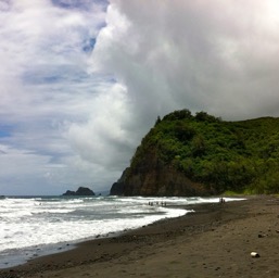 The sand, she was very black/
		    