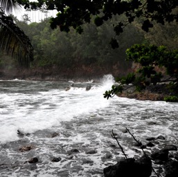 Crazy waves and rain/
		    