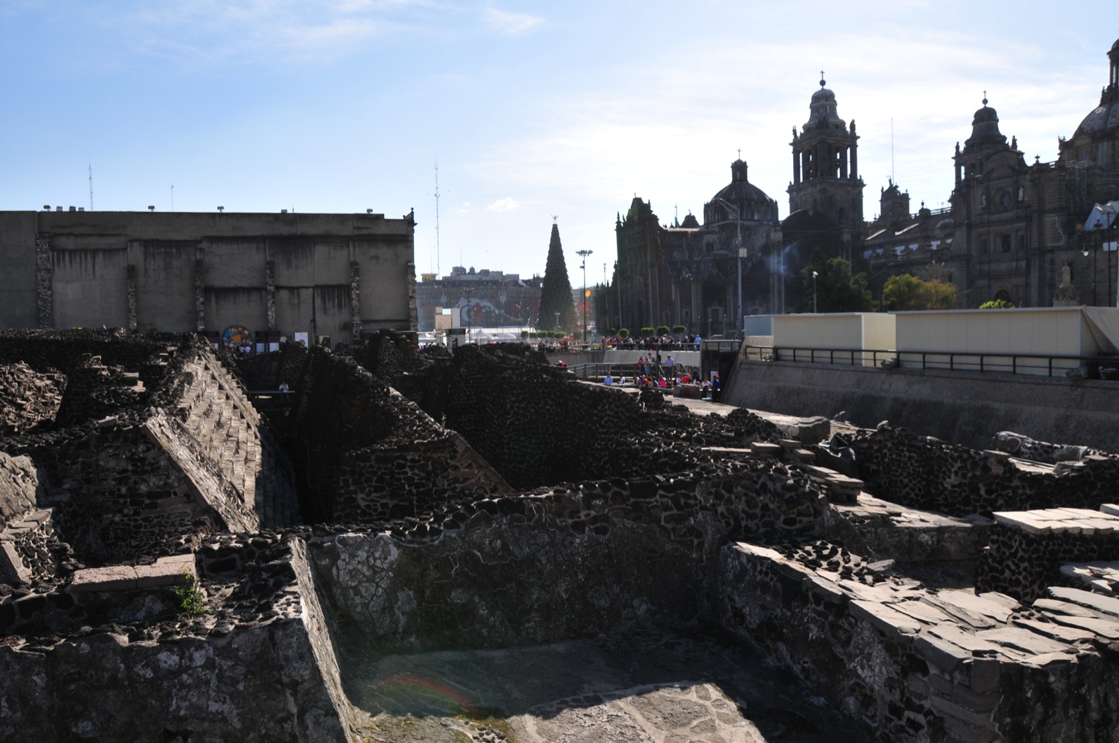 ... with El Zócalo in the background/