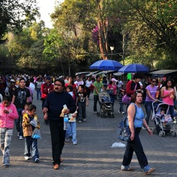 The entire town was enjoying Bosque de Chapultepec/
		    