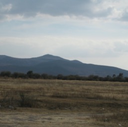 The landscape approaching San Miguel de Allende/
		    