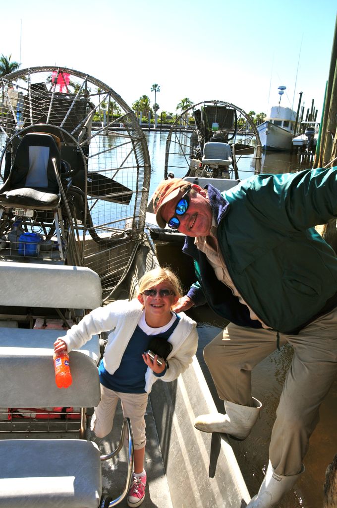 Heading for a airboat ride/