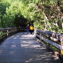 George and Gary on the Pelican Bay boardwalk/
		    