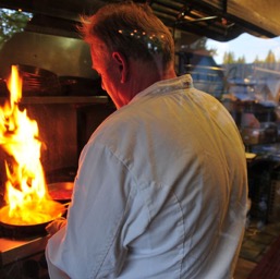 The kitchen at New Moon Cafe/
		    