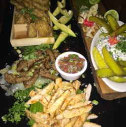 A massive plank of food/
		    