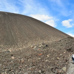 The start of the ridiculously difficult hike up the mountain/
		    