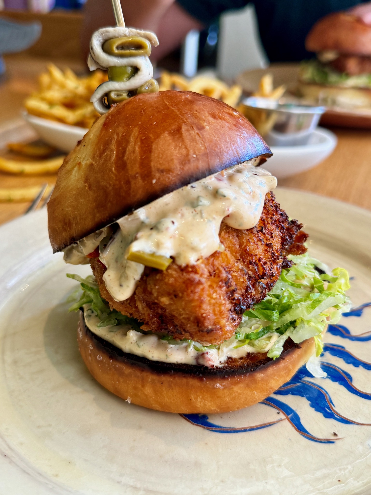 Mmmm... fried chicken sandwich in Los Olivos/2901 Grand Ave C, Los Olivos, CA 93441, USA