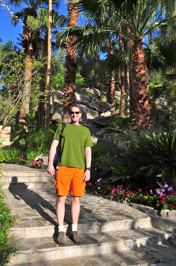 Dan on the hotel's grounds/