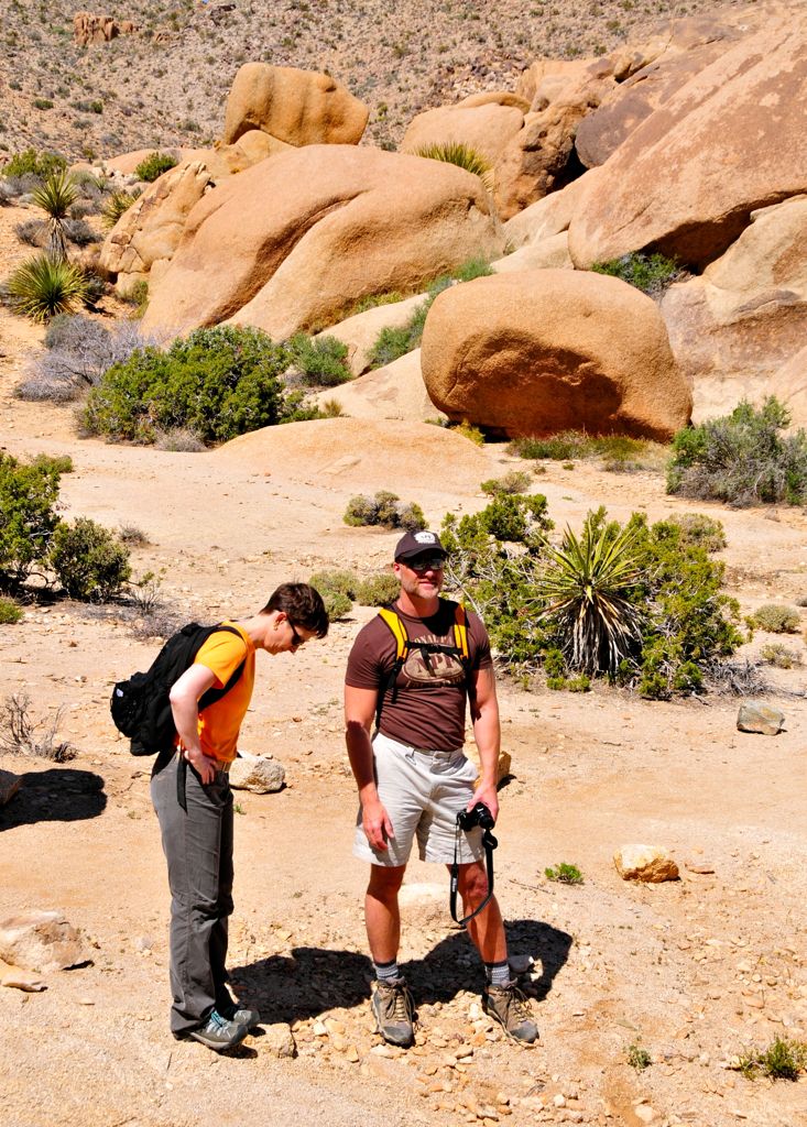Karen & Matthew baffled at something... probably the harmonica dude!/