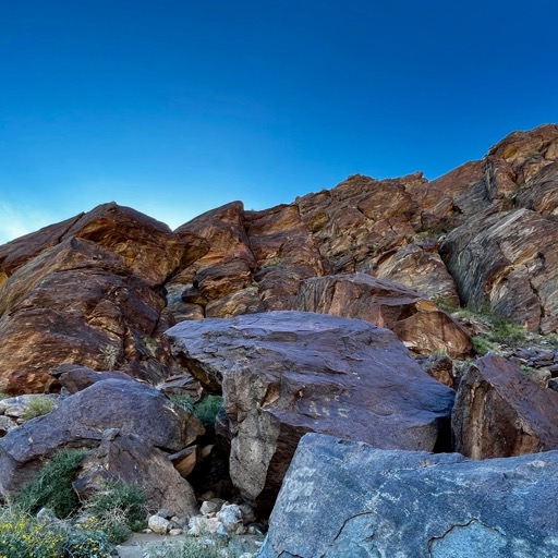 Hiking in Tahquitz Canyon/
		    