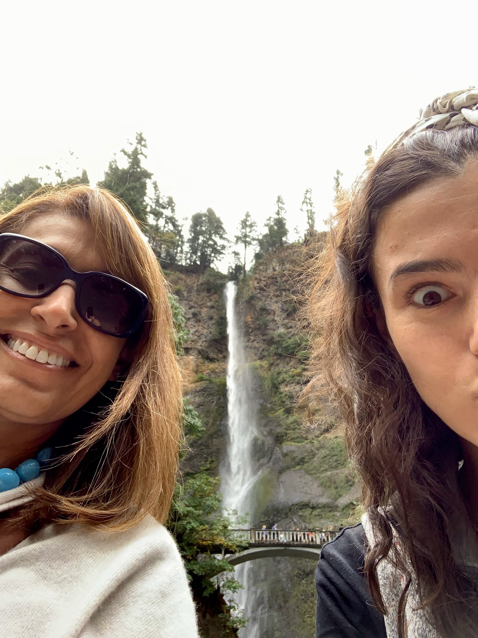 Nicole surprised at portrait mode!/Benson Bridge, Larch Mountain Trail #441, Cascade Locks, OR 97014, USA
