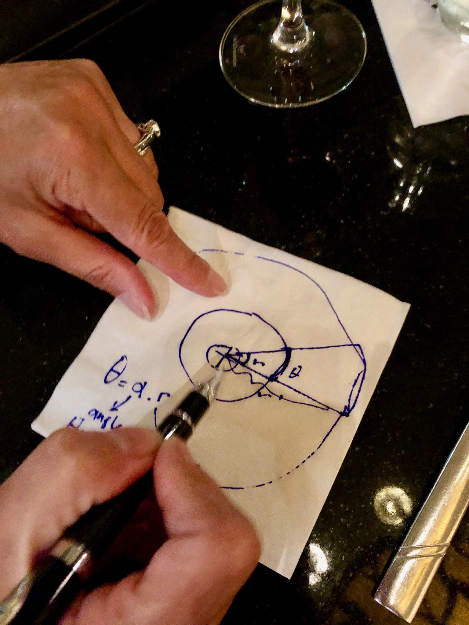 What better way to end a trip than the arc equation?/